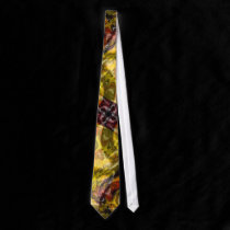 Psychedelic Abstract Yellow Tie ties