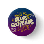 Psychedelic Air Guitar Retro Flair Pinback buttons