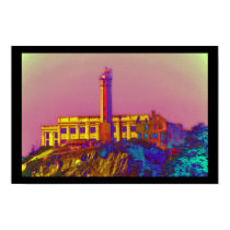 Psychedelic Alcatraz posters by GermShirts Psychedelic Alcatraz posters