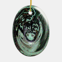 Psychedelic Alien - Nite & Day Ornament