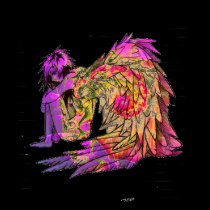 psychedelic angel #three t-shirts by DrippingxPitch psychedelic angel #three t-shirts