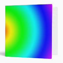 Psychedelic Art Gifts: Funky Rainbow Circles Vinyl Binder