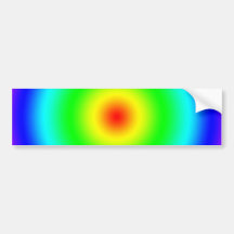 Psychedelic Art Gifts: Funky Rainbow Circles Bumper Sticker
