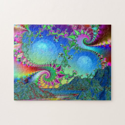 Psychedelic bay jigsaw puzzle Zazzle