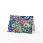 Psychedelic Birthday!-Colorful Flowers Card