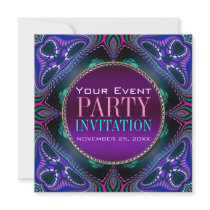 Psychedelic Blacklight Adult Party Invitation