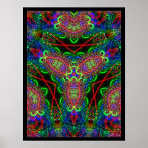 Psychedelic BlackLiTe Inspirations Poster