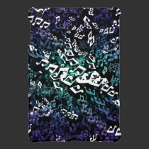 Psychedelic Blues Music Notes iPad Mini Case ipad mini cases