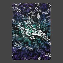 Psychedelic Blues Music Notes iPad Mini Case ipad mini cases