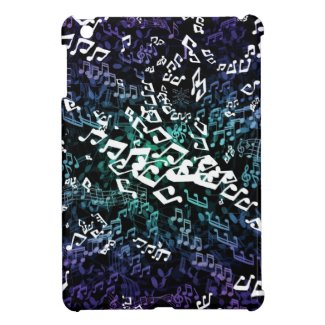 Psychedelic Blues Music Notes iPad Mini Case