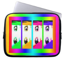 Psychedelic Bright Eyes Computer Sleeves
