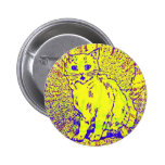 Psychedelic Cat Artwork Pinback Button