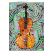 Psychedelic Cello Cards