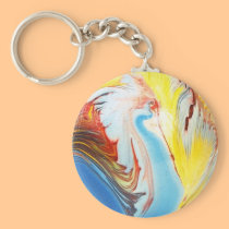 Psychedelic Circle keychains