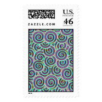 Psychedelic Circles postage