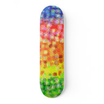 Psychedelic Color Dots: Custom Skateboard by spiritswitchboard Psychedelic Color Dots: Custom Skateboard