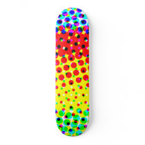 Psychedelic Color Dots: Custom Skateboard