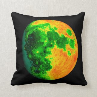psychedelic color moon pillows