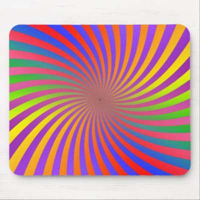 Psychedelic Color Spiral: Mousepad by spiritswitchboard