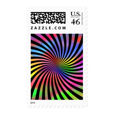 Psychedelic Color Spiral: Stamps by spiritswitchboard
