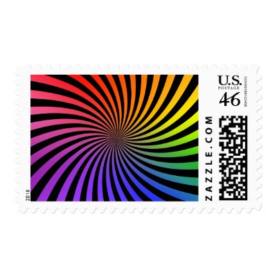 Psychedelic Color Spiral: Stamp by spiritswitchboard