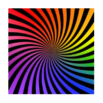 Psychedelic Color Spiral: t-shirts