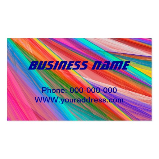 Psychedelic Colorful Abstract Fractal Art Business Card Template (front side)