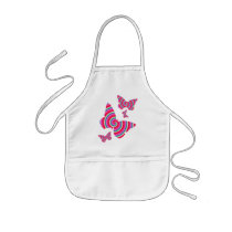 Psychedelic Colorful Butterflies Apron