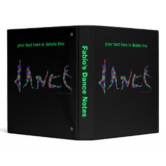 Dance Subject Binder in Psychedelic Colors for School