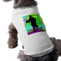 Psychedelic Court Basketball Dog T Shirt