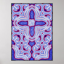 Psychedelic Cross Poster