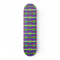 psychedelic curls skate board deck