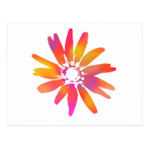Psychedelic Daisy Postcard