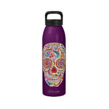 Psychedelic Day of the Dead Water Bottle