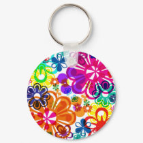 Psychedelic Dingbats Keychain