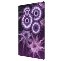 Psychedelic Doorways Purple Fantasy Canvas Stretched Canvas Prints
