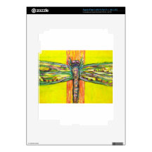 Psychedelic Dragonfly in Paradise iPad 3 Decal