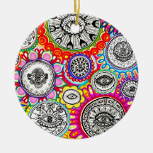 Psychedelic Eyes Ornament