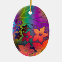 Psychedelic Floral Ornaments