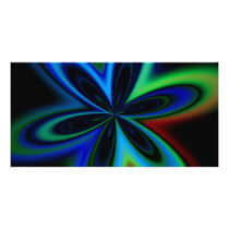 Psychedelic Flower Photo Greeting Card