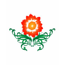 Psychedelic Flower: Vector Drawing: t-shirts
