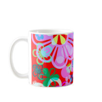 PSYCHEDELIC FLOWERS COFFEE MUGS - LIBERTY DOG STOR