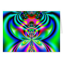 Psychedelic Flutterby Greeting Cards