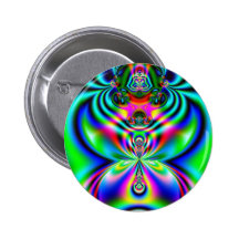 Psychedelic Flutterby Pinback Buttons