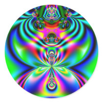 Psychedelic Flutterby stickers by sunraharmonic Psychedelic Flutterby stickers
