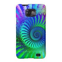 Psychedelic Fractal Blue Pattern Samsung Galaxy Case