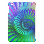 Psychedelic Fractal Blue Pattern iPad Mini Cover