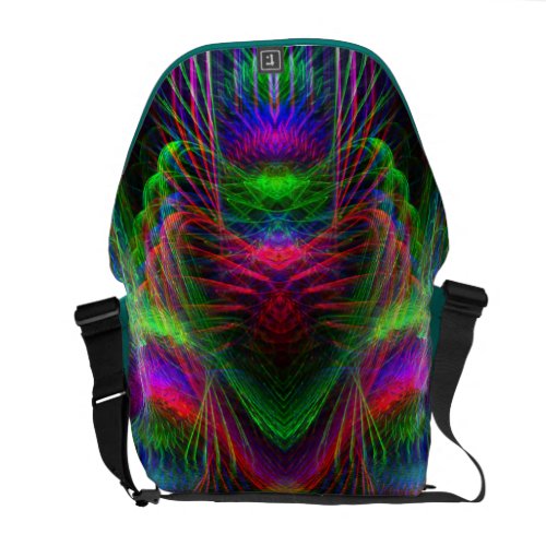 Psychedelic Fractal Love Hearts Rickshaw Messenge rickshawmessengerbag
