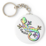 Psychedelic Gecko keychain