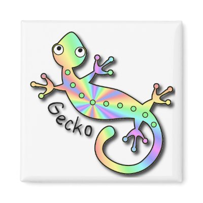 Psychedelic Gecko Refrigerator Magnet by tshirtfun